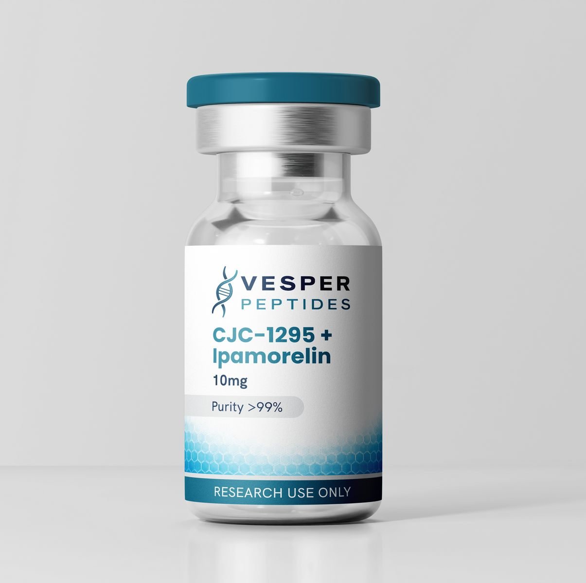 CJC-1295 Ipamorelin dual GHRH GHRP research peptide blend 10mg lyophilized vial